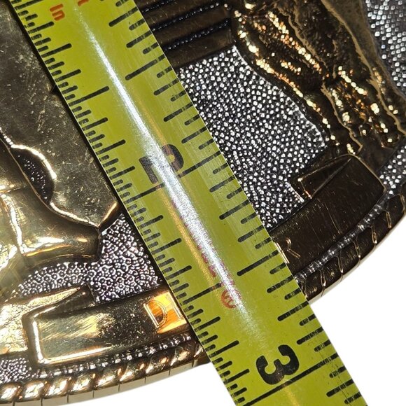 Beef Empire Days Belt Buckle 1983 Director 24k Gold Plated Garden City Kansas - Picture 5 of 16